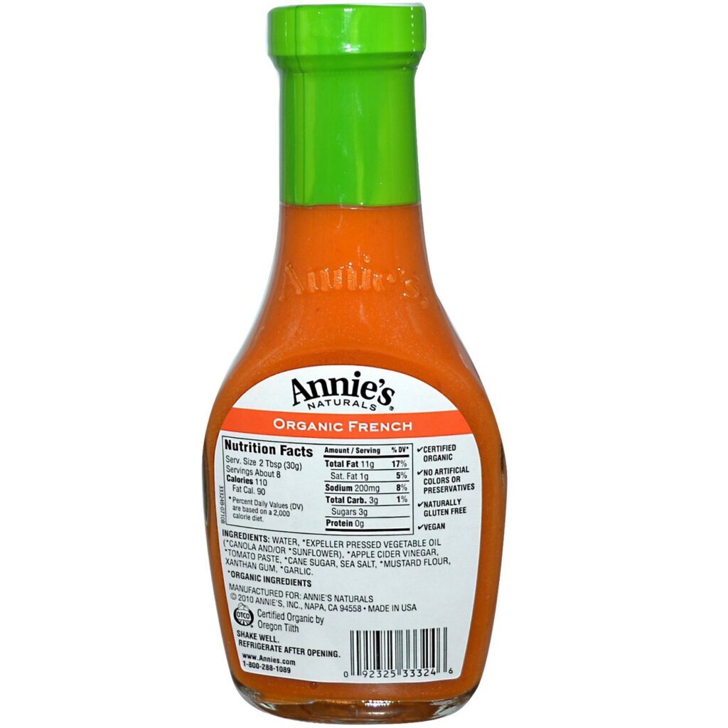 Annies Homegrown Molho Francês Orgânico 237ml (237ml) - Imagem 2
