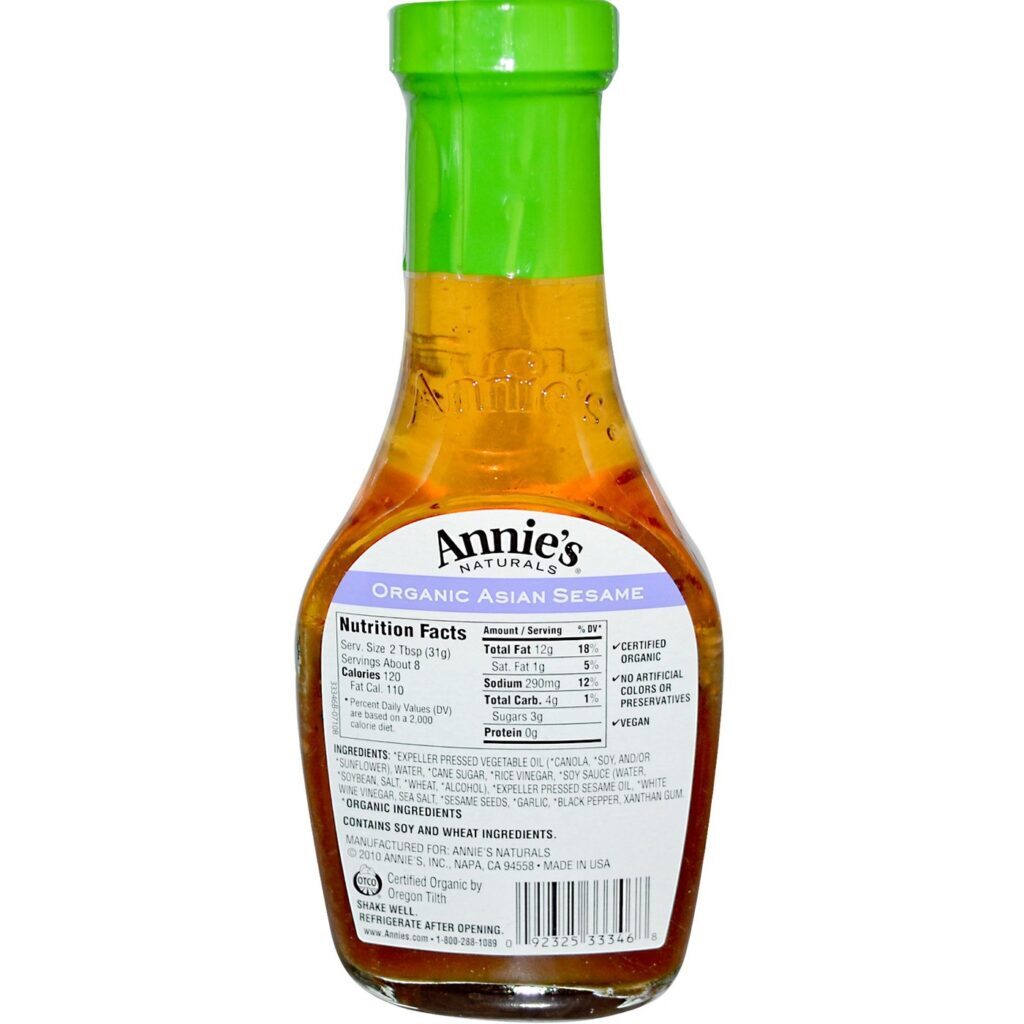 Molho de Gergelim Orgânico Annies Homegrown Asian 237ml (8 fl oz) - Imagem 2