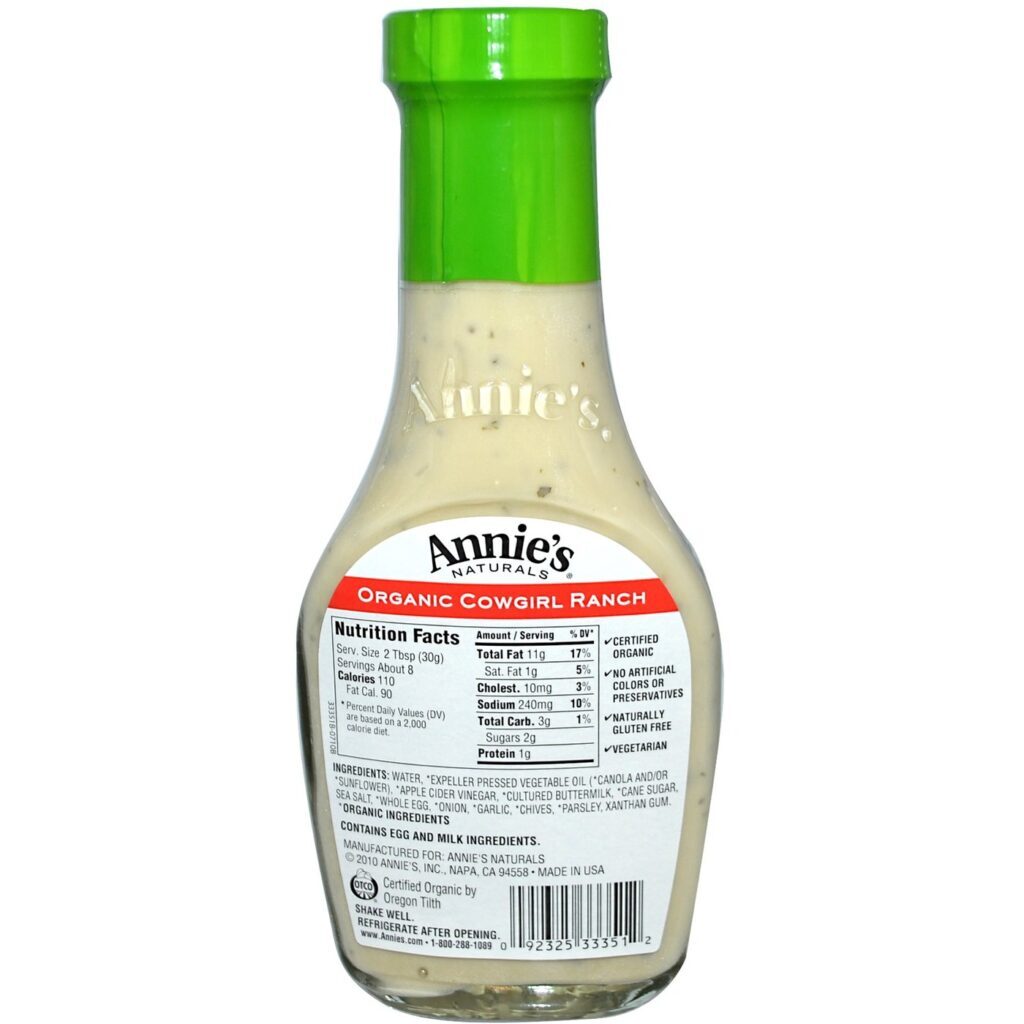 Molho Cowgirl Ranch Orgânico Annie's Homegrown 236ml (8 fl oz) - Sabor Autêntico e Frescor Natural - Imagem 2