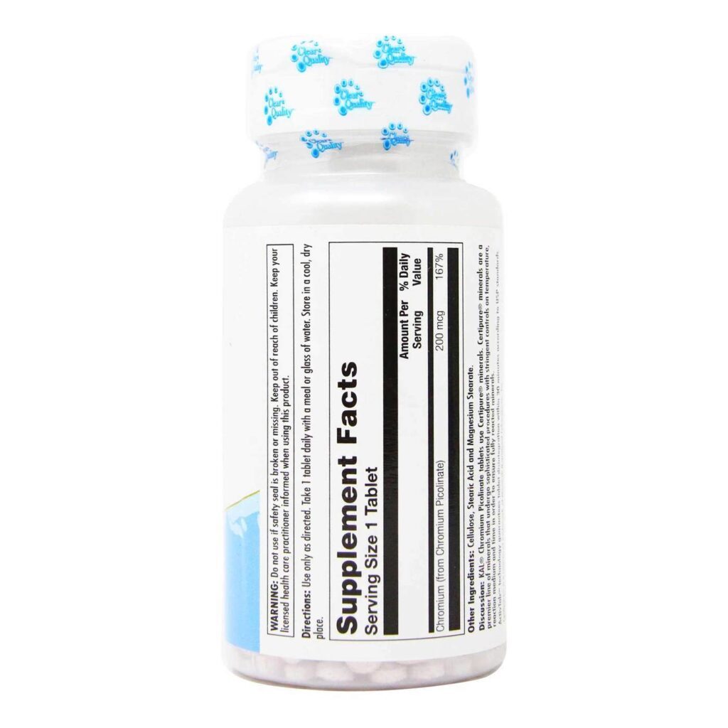 Kal Picolinato de Cromo 200 mcg - 60 Tabletes: Energia e Metabolismo para o seu Dia a Dia - Imagem 2