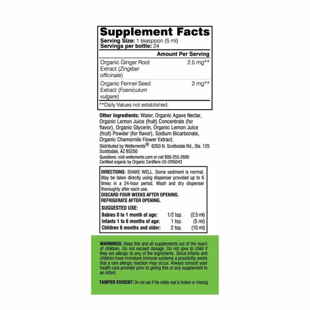 Wellements Gripe Water - Alívio Natural para Bebês (118,3 ml) - Imagem 3