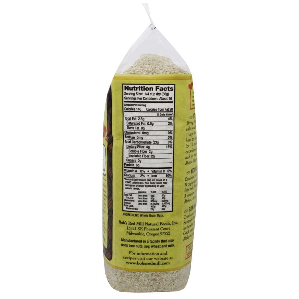 Bobs Red Mill Aveia Escocesa (Pack 4) - 4 Sacos de 567g Cada - Imagem 2
