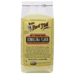 Bobs Red Mill Farinha Semolina 4 Pacotes de 24 Onças (Total 96 Onças / 2.721g) - Qualidade Premium