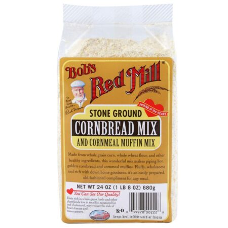 Bobs Red Mill Cornbread e Fubá Muffin Mix (Pack 4) de 4 - 24 onças Bags