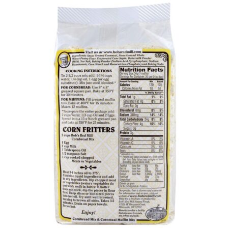 Bobs Red Mill Cornbread e Fubá Muffin Mix (Pack 4) de 4 - 24 onças Bags - Image 2