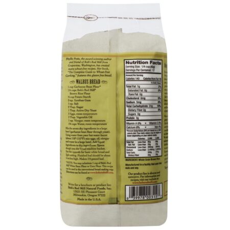 Bobs Red Mill Whole Grain Castanho Farinha de Arroz (4 unidades) de 4 - 24 onças Bags - Image 2