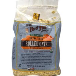 Bobs Red Mill Aveia Orgânica em Flocos Grossos Extra - 4 Pacotes de 32oz (907g) Cada