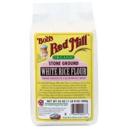 Bobs Red Mill Farinha de Arroz Branco Orgânico de Pedra - 4 Pacotes de 907g (24 oz)