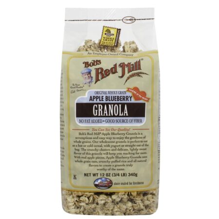 Bobs Red Mill A Apple Blueberry Granola 4 - 12 onças Bags