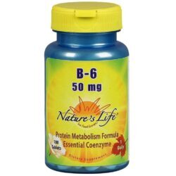 Nature's Life Vitamina B6 50mg - 100 Tabletes: Energia e Bem-Estar Essenciais