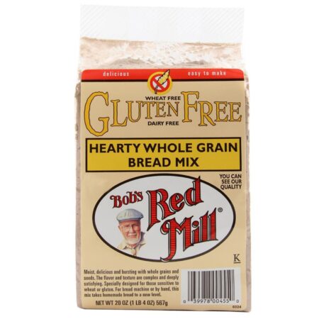 Bobs Red Mill Gluten Free Hearty Whole Grain Bread misturar 4 - 20 onças Bags