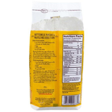 Bobs Red Mill Buttermilk Pancake e Waffle Misture 4 - 26 onças Bags - Image 2