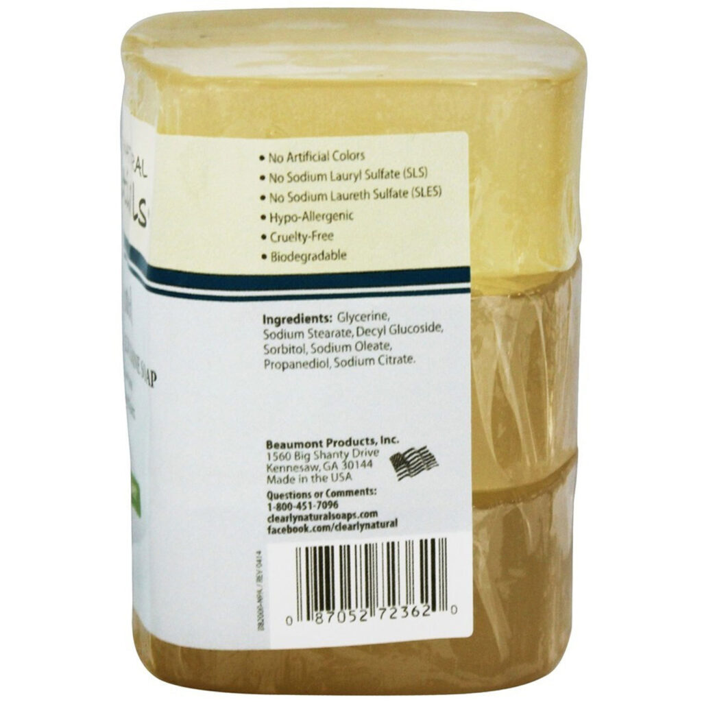 Clearly Natural Barra de Sabão Glicerina 340g - Limpeza Suave e Hidratação Profunda - Imagem 2