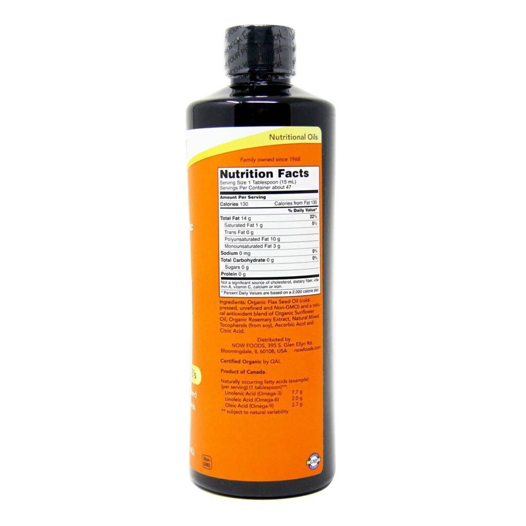 Now Foods Óleo de Linhaça Orgânica 710 ml: Pureza e Saúde para Você - Imagem 3