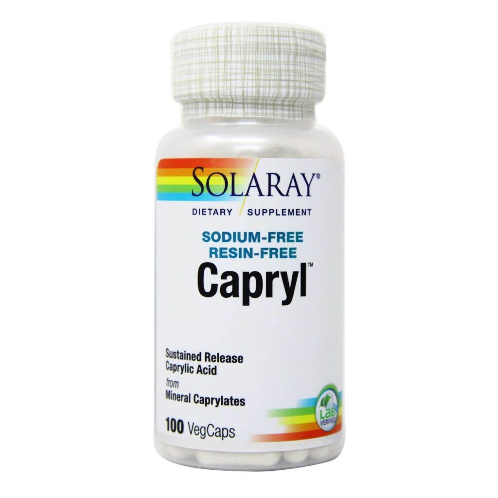 Solaray Capryl™ - Ácido Caprílico 100 Cápsulas: Saúde Intestinal e Bem-Estar