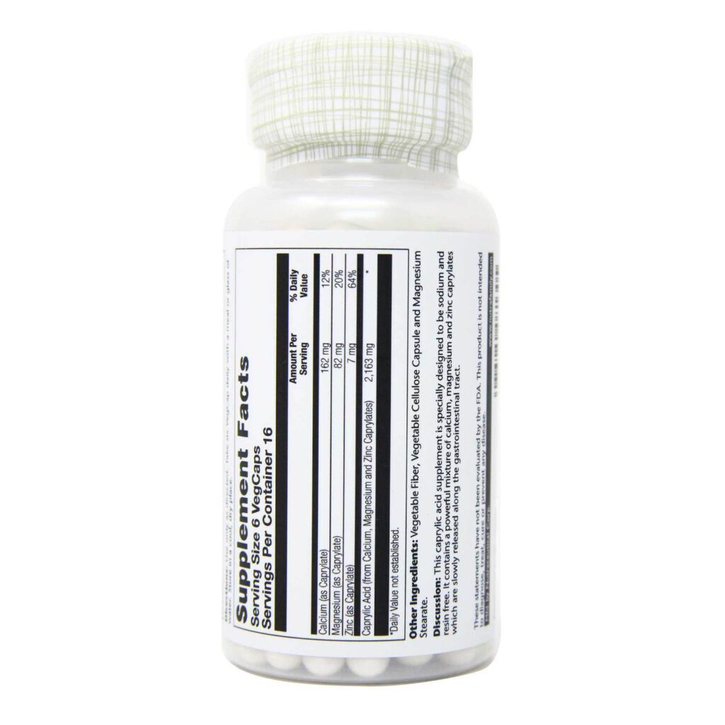 Solaray Capryl™ - Ácido Caprílico 100 Cápsulas: Saúde Intestinal e Bem-Estar - Imagem 3