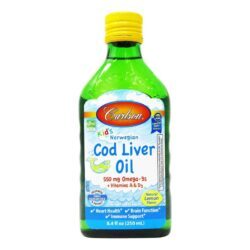 Carlson Labs Óleo de Fígado de Bacalhau para Crianças - 250 ml: Nutrição Essencial para o Desenvolvimento Infantil