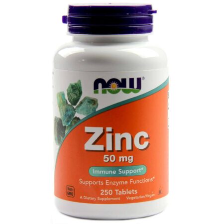 Now Foods, Zinco 50 mg - 250 Tabletes