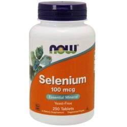 Now Foods Selênio 100 mcg Sem Levedura - 250 Tabletes: Antioxidante Essencial para Saúde e Bem-Estar