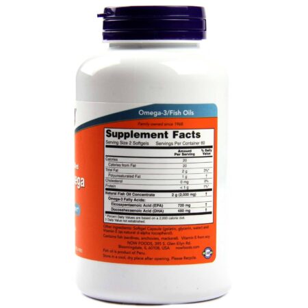 Now Foods Super EPA (360 mg EPA, 240 mg DHA)- 120 Cápsulas em gel - Image 2