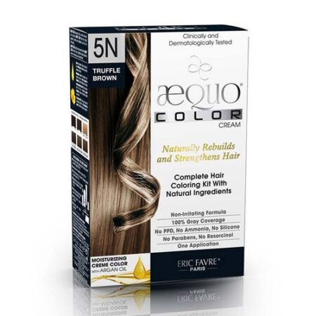 AEQUO®, Coloração Permantente Natural para o Cabelo, 5 N Castanho Trufado - Uma Aplicação