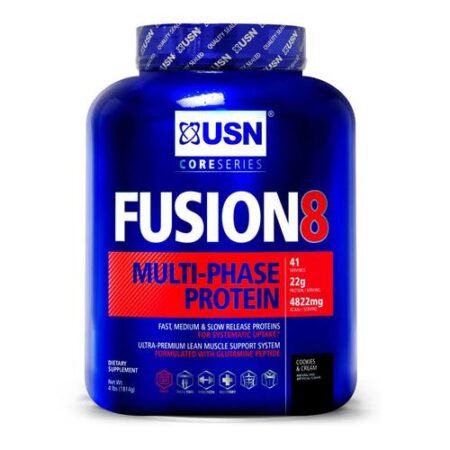 USN Fusion 8 Multi-Phase Proteína, Cookies & Creams - 4 lbs