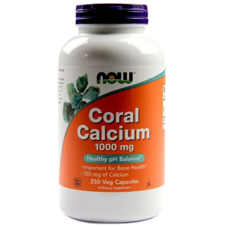 Now Foods, Cálcio Coral 1000 mg - 250 Cápsulas Vegetarianas