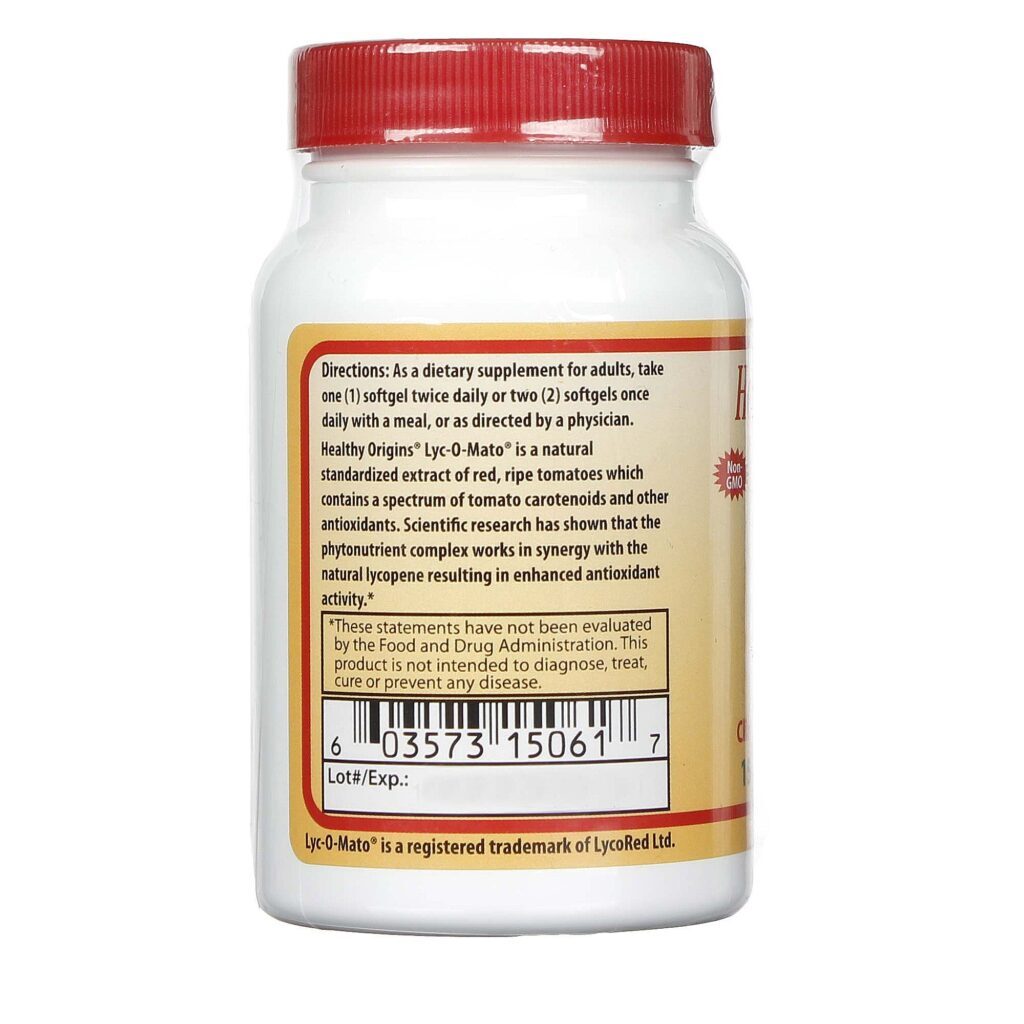 Healthy Origins Lyc-O-Mato® Complexo Licopeno 60 Cápsulas: Poder Antioxidante para Sua Saúde - Imagem 3