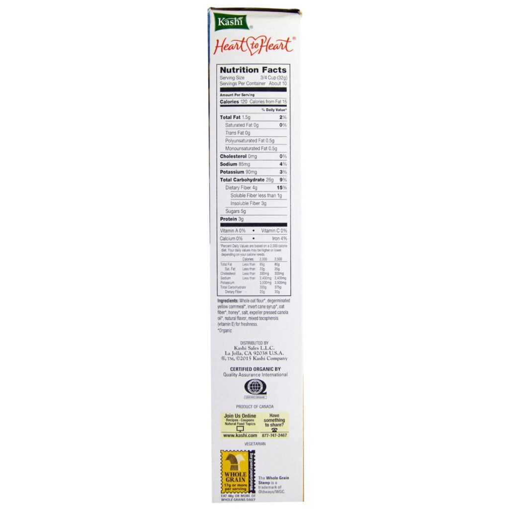 Cereal Kashi Coração a Coração Mel Torrado Aveia: Caixa Econômica com 10-12 Pacotes (284-340g cada) - Imagem 2