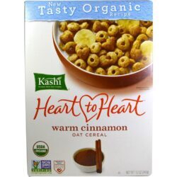 Cereal de Aveia Kashi Coração a Coração Quente com Canela - Pacote com 10 a 12 Caixas (Aprox. 283g a 340g cada)
