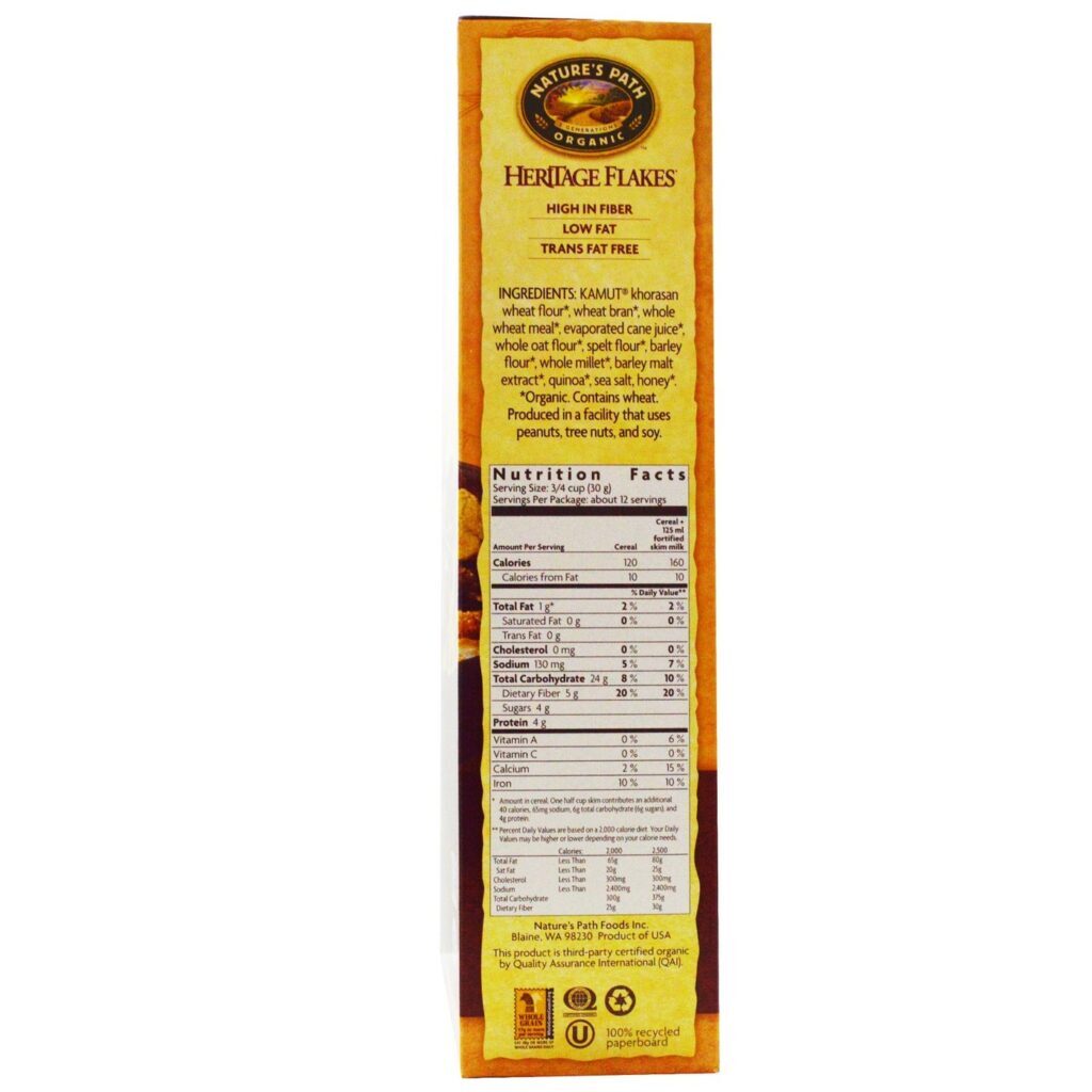 Natures Path Flakes Patrimônio 432g: Flocos Integrais para um Café da Manhã Nutritivo - Imagem 2
