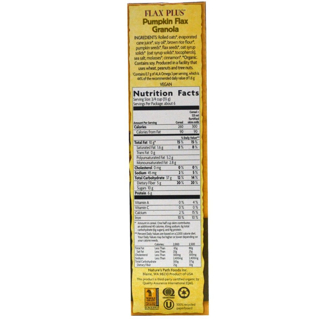 Natures Path Abóbora Linho Além disso Granola 326g Brasil - Pronta Entrega - Imagem 2