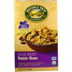 Natures Path Linho Bonés Raisin Bran Flakes 500g: Cereal Integral com Uvas Passas e Linhaça para um Café da Manhã Nutritivo