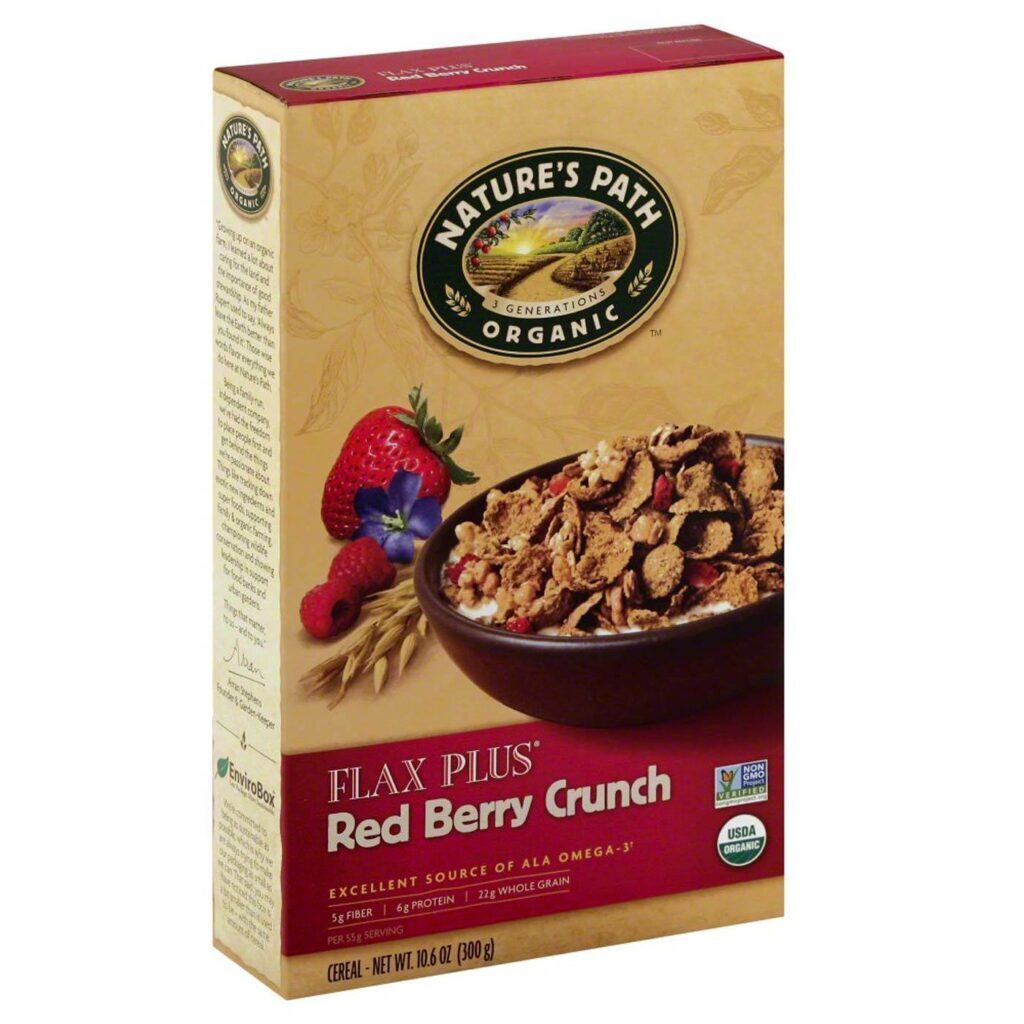 Natures Path Linho Além Red Berry Crunch 299g: Cereais Crocantes com Frutas Vermelhas