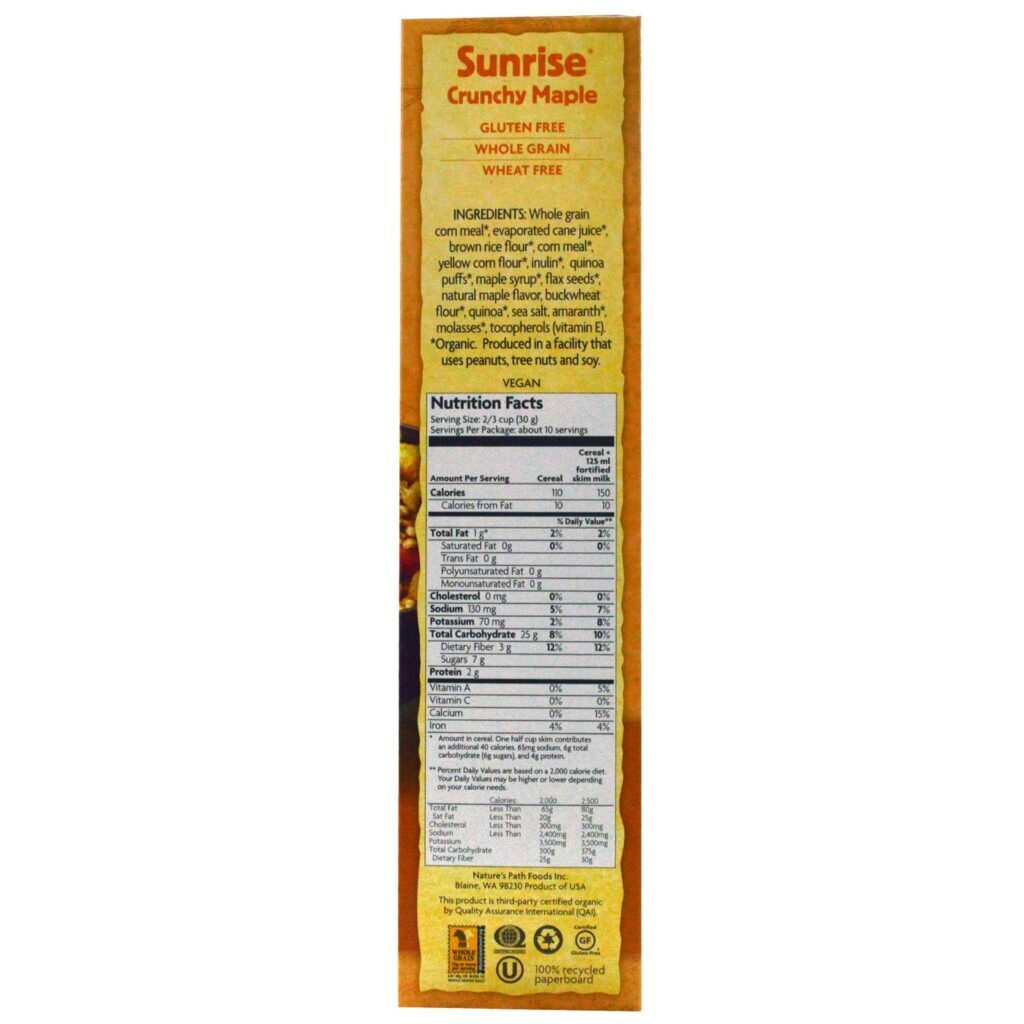 Natures Path Crunchy Bordo Sunrise Granola 300g - Café da Manhã Energizante - Imagem 2