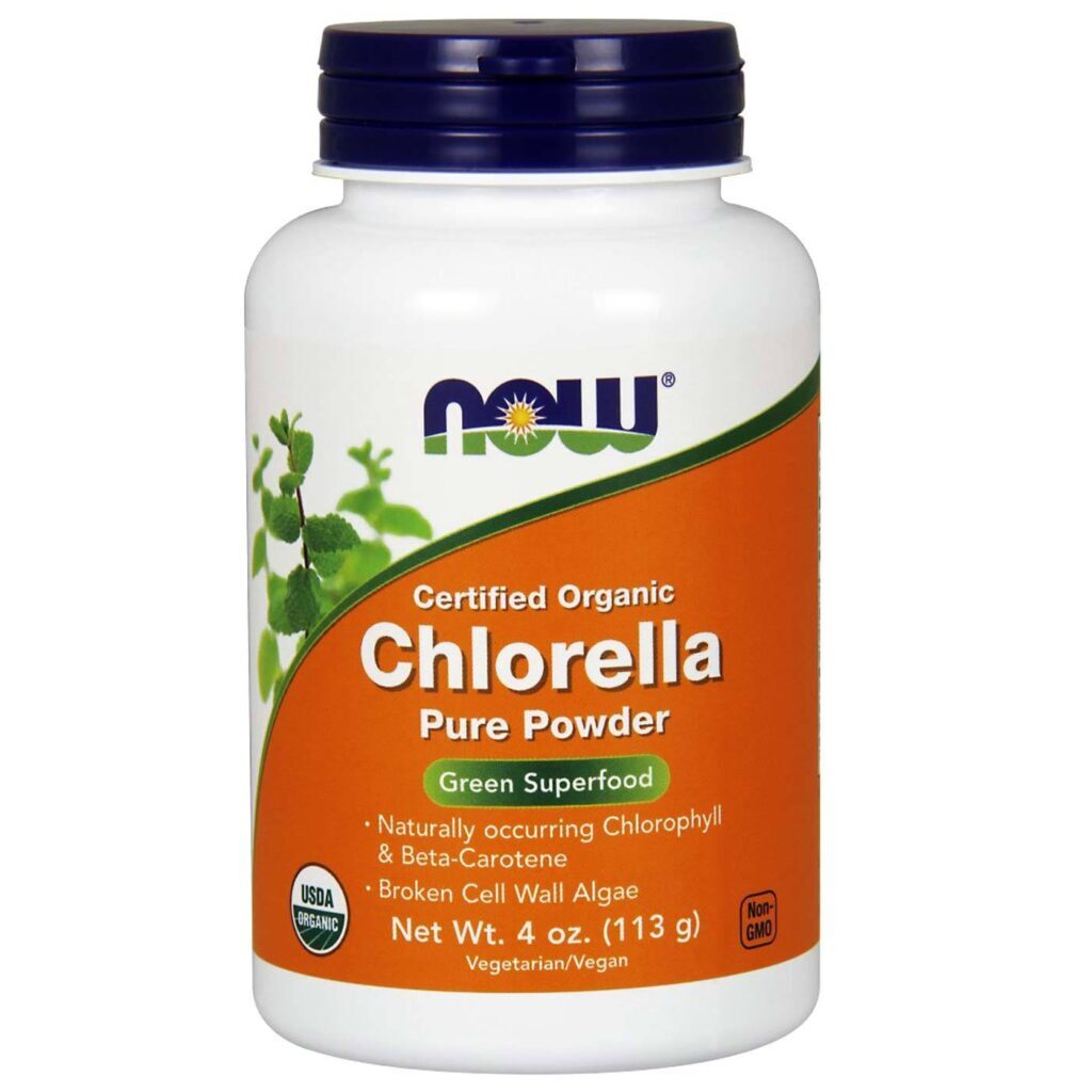 Now Foods Chlorella Puro em Pó Orgânica Vegana 113g - Energia e Detox Natural