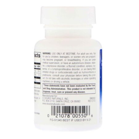 Source Naturals Melatonina 3 mg - 60 Tabletes - Image 3