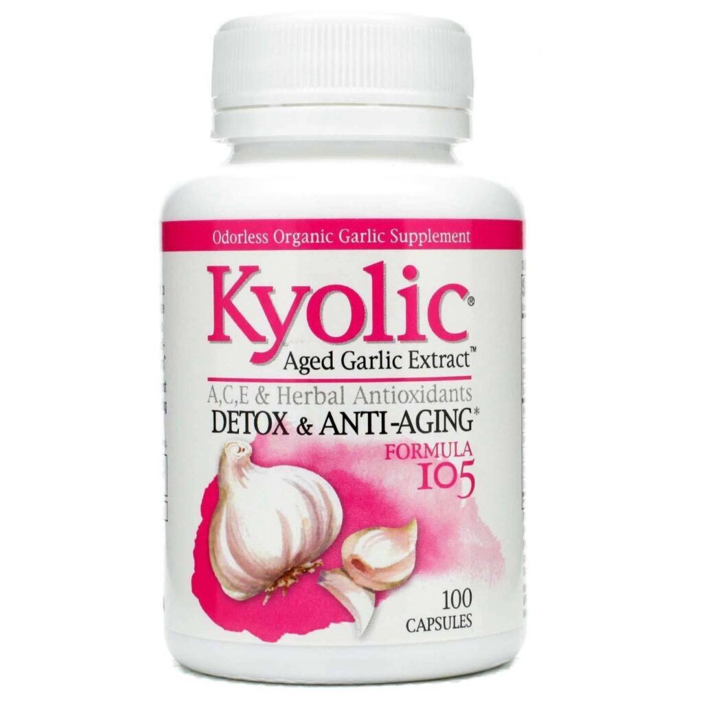 Kyolic Fórmula 105: Desintoxicação e Anti-Envelhecimento com Vitaminas A & E e Selênio - 100 Cápsulas