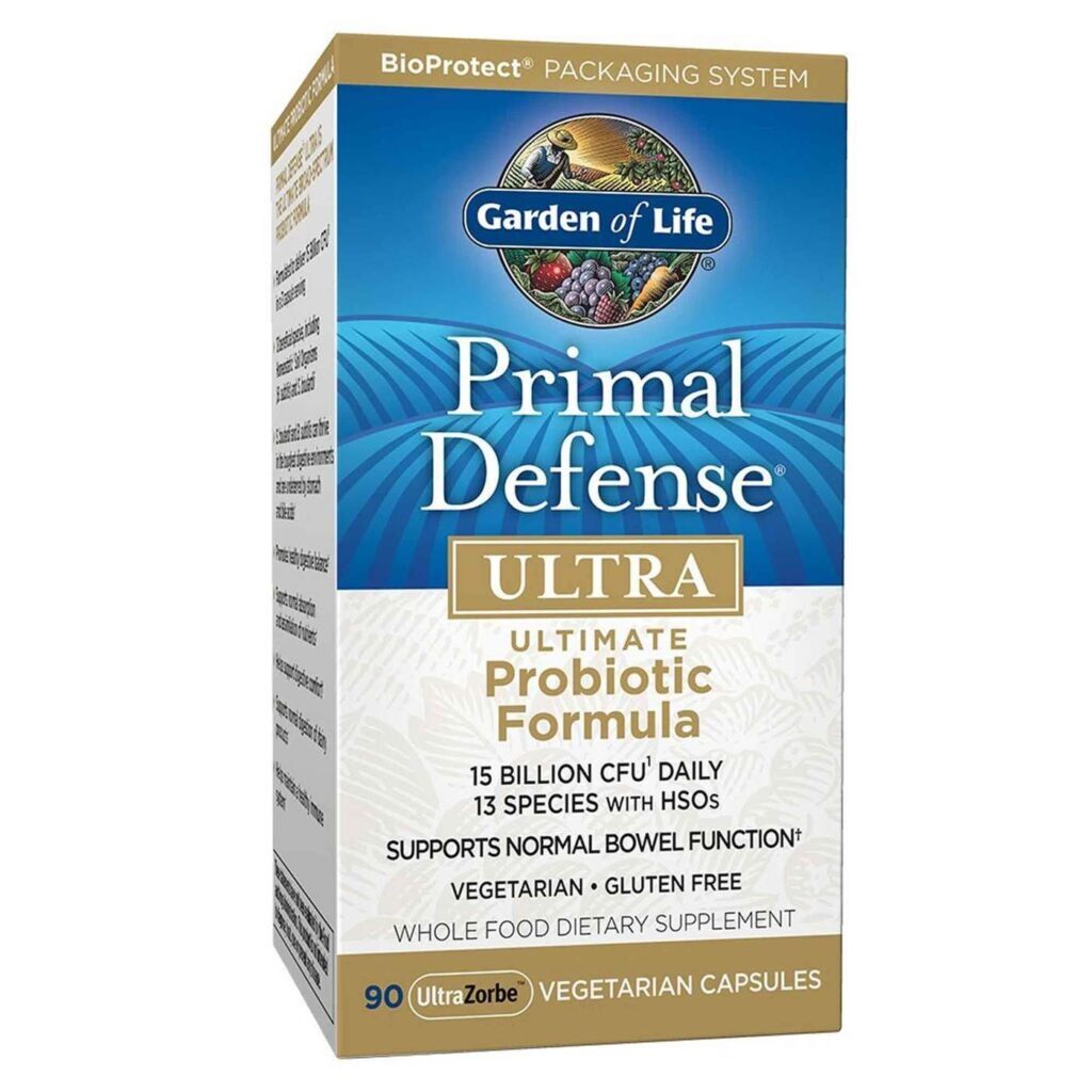 Garden of Life Primal Defense Ultra Probiótico 90 Cápsulas Vegetarianas para Saúde Intestinal - Imagem 2