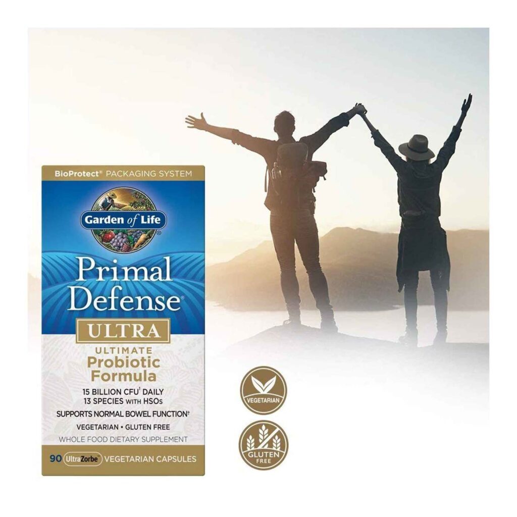 Garden of Life Primal Defense Ultra Probiótico 90 Cápsulas Vegetarianas para Saúde Intestinal - Imagem 4