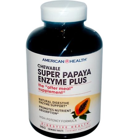 American Health, Super Papaya Enzimas Plus - 360 Comprimidos Mastigáveis