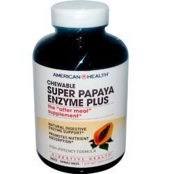 Enzimas Digestivas Super Papaya Plus American Health - 360 Comprimidos Mastigáveis