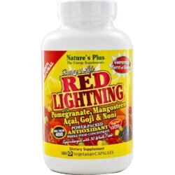 Nature's Plus Red Lightning Energético - 180 Cápsulas Vegetarianas: Vitalidade e Foco