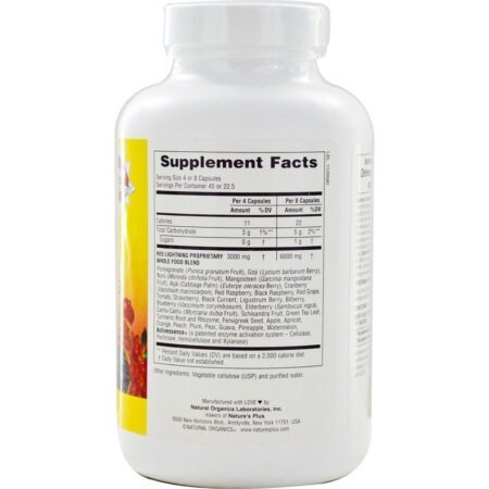 Nature’s Plus Red Lightning Energético – 180 Cápsulas Vegetarianas: Vitalidade e Foco — foto 2