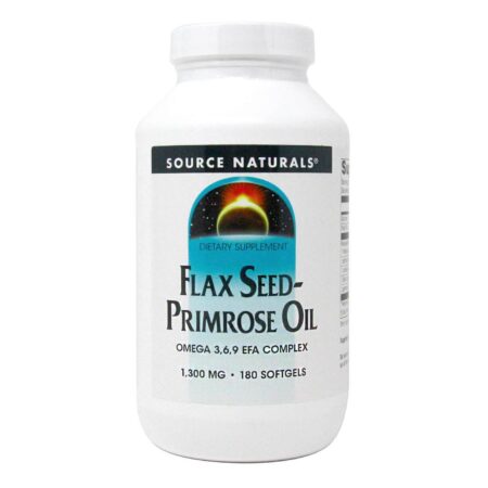 Source Naturals, Óleo de Semente de Linhaça-Prímula 1300 mg - 180 Cápsulas