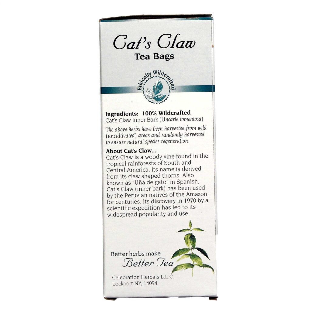 Celebration Herbals Chá de Casca de Unha de Gato 24 Saquinhos - Bem-Estar Natural no Brasil - Imagem 2