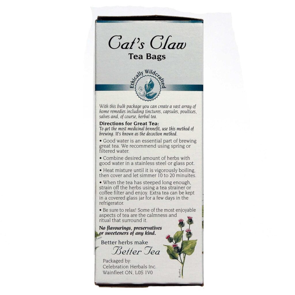 Celebration Herbals Chá de Casca de Unha de Gato 24 Saquinhos - Bem-Estar Natural no Brasil - Imagem 4