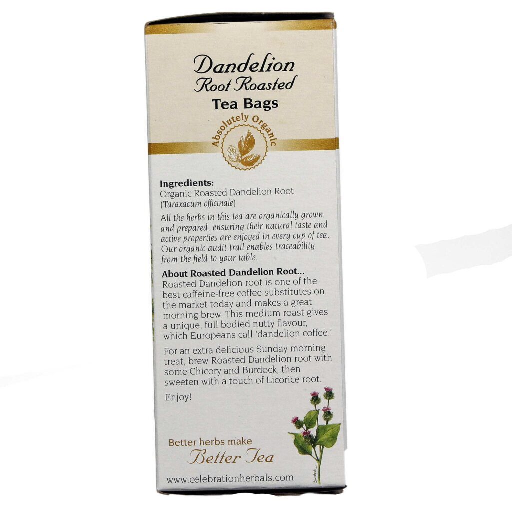 Chá de Raiz de Dente de Leão Assado Celebration Herbals - 24 Saquinhos Puro e Natural - Imagem 2