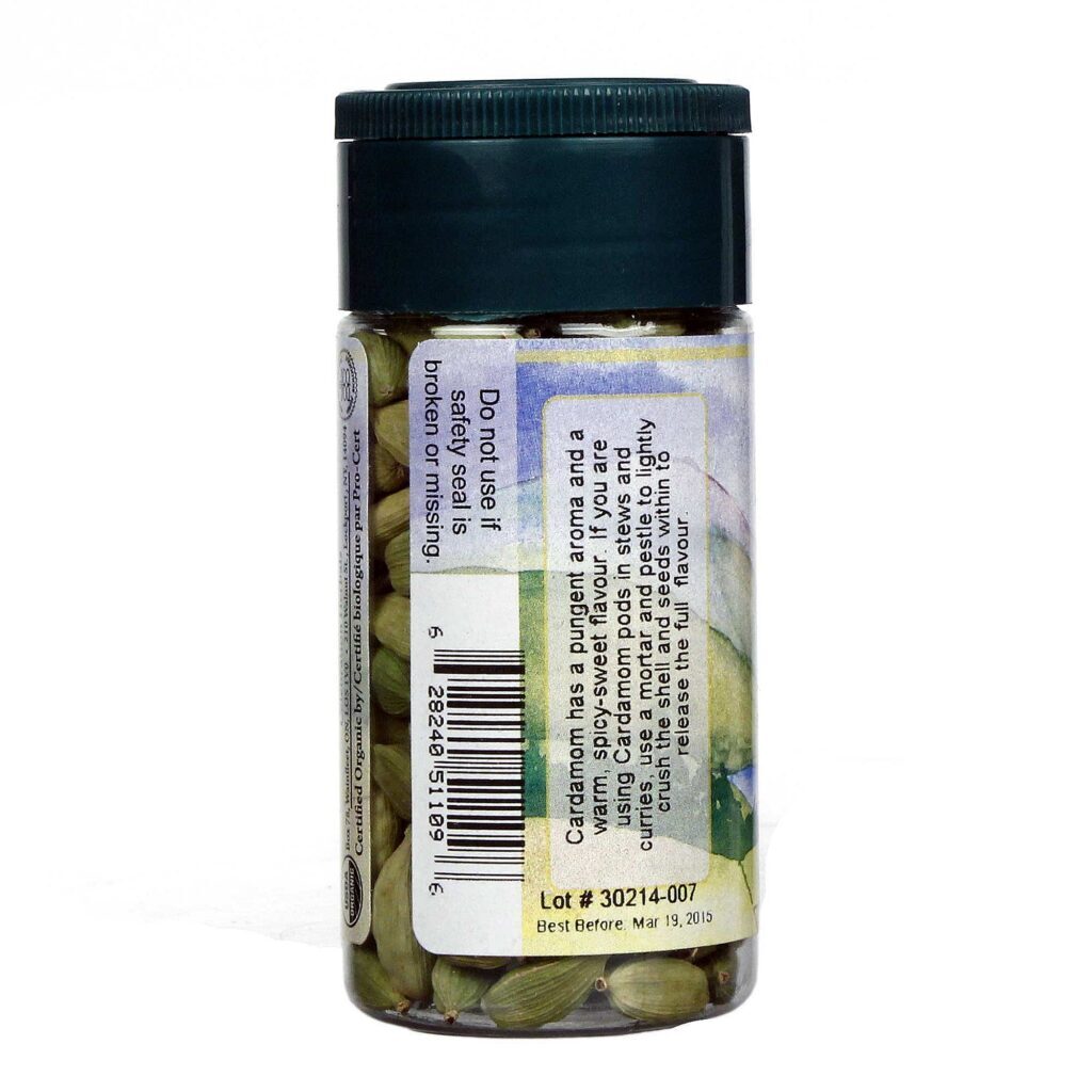 Celebration Herbals Cardamomo Verde Orgânico Vagens Integrais 54g - Aroma e Sabor Autêntico - Imagem 3
