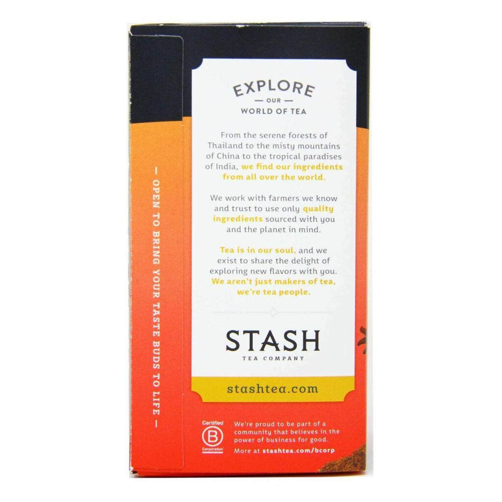 Stash Tea Chá Spice Dragon Red Chai - 18 Saquinhos - Sabor Exótico e Energizante no Brasil - Imagem 2